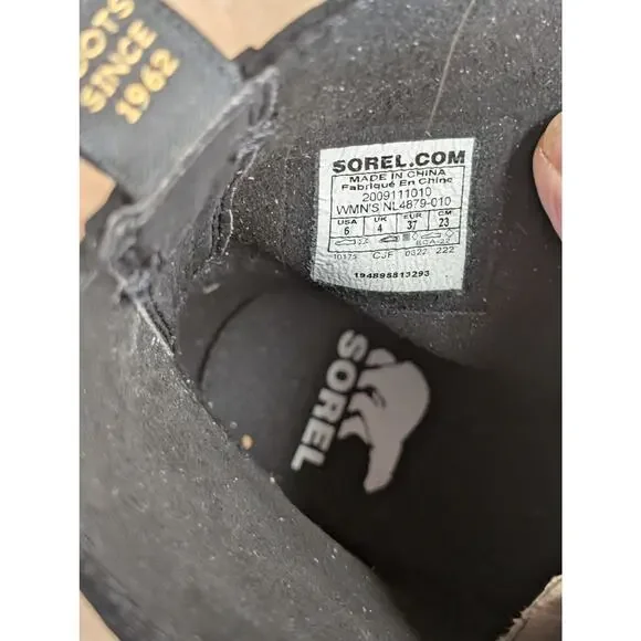 Sorel Hi-Line Lace Waterproof Boots Women’s Size 6 Black Waterproof New With Box - Picture 10 of 10